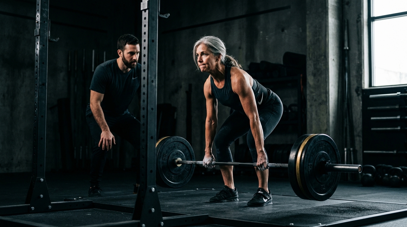 Entrenamiento de fuerza intenso para huesos en la menopausia