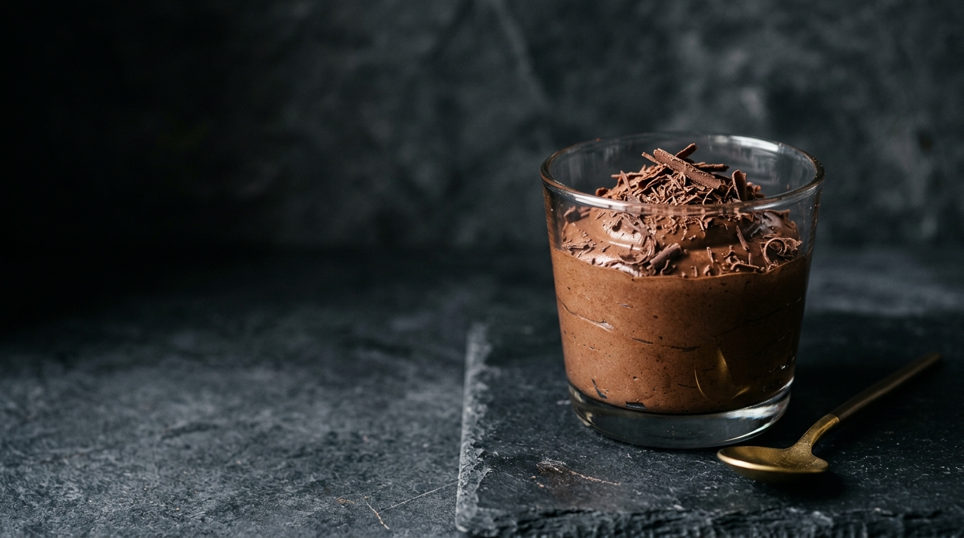 Mousse de chocolate proteica con 30 g de proteína