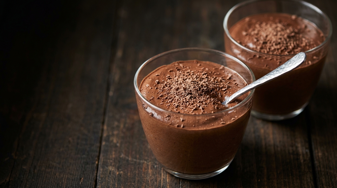 Mousse proteica de chocolate con 30 g de proteína